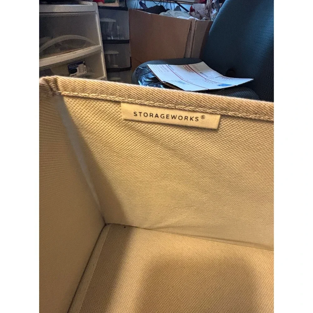 Fabric Storage Bin Organizer. Never Used Storage Works